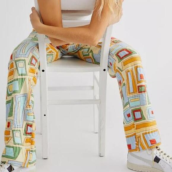 HOUSE OF SUNNY Pepperland Puzzle Print High Rise Knit Pants, Multi, 2 - Picture 9 of 13